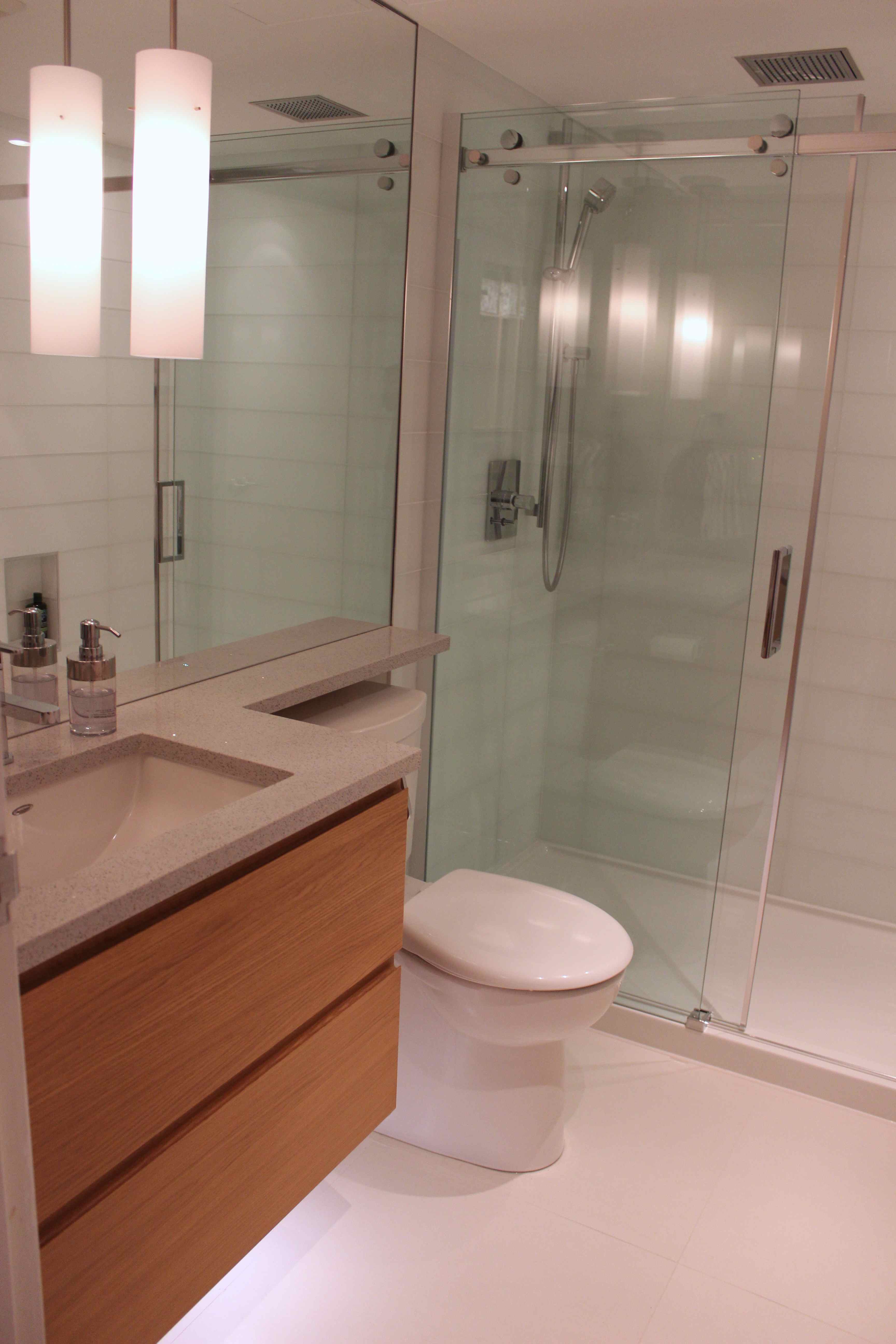 Condo Bathroom Vanity, Toilet and Shower